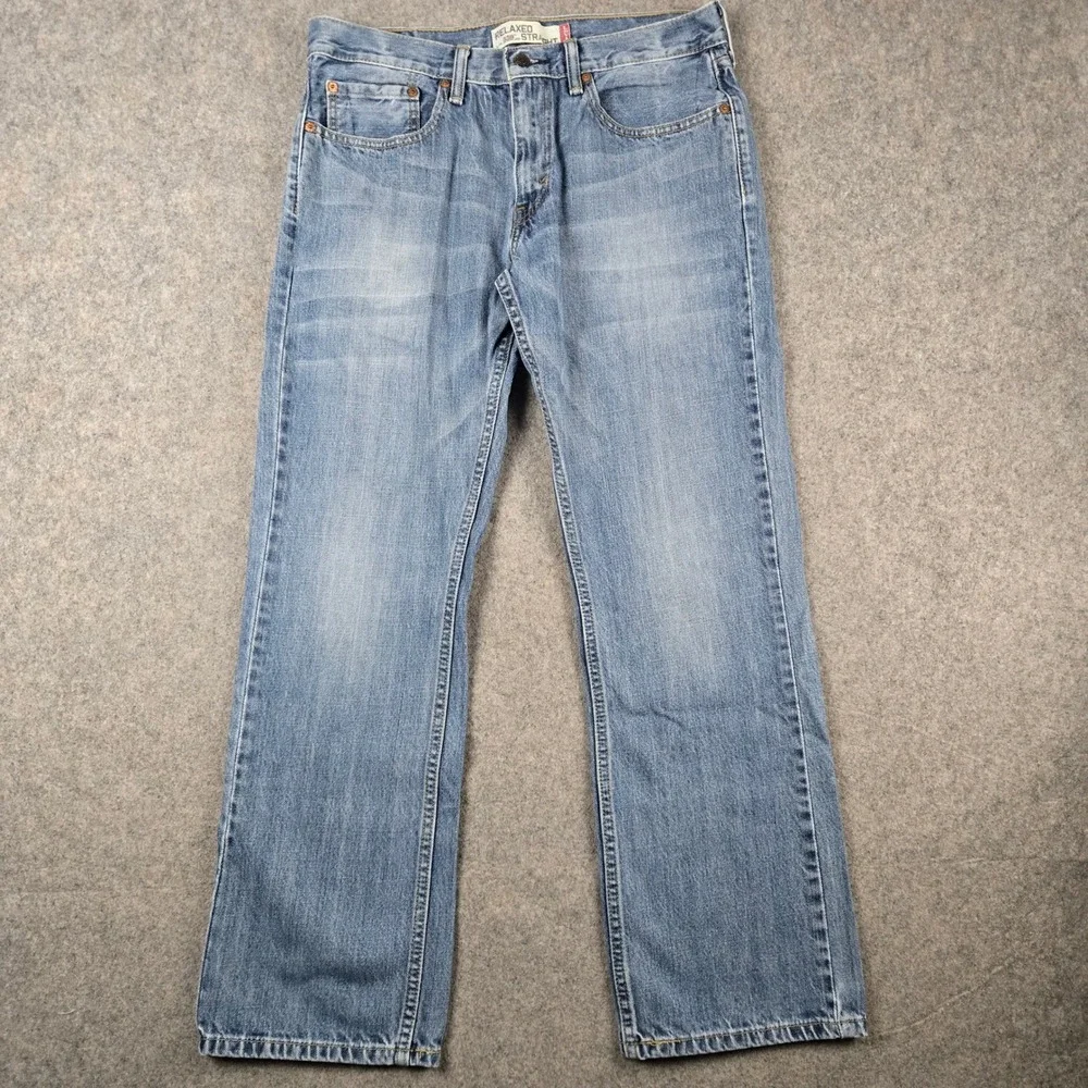 Levi's 559 Relaxed Straight Jeans Mens 32x30 Blue Denim Classic Faded Skater Y2k